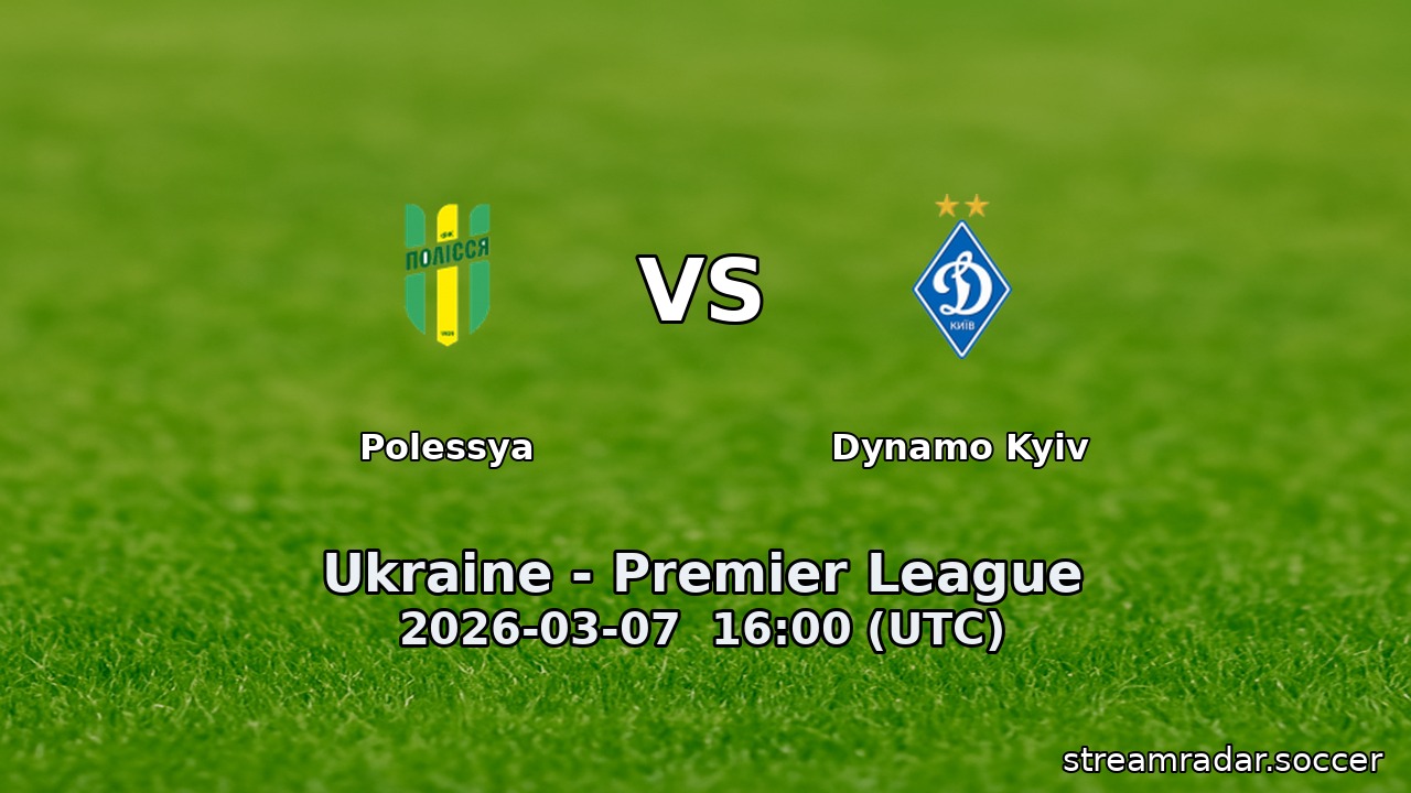 Polessya vs Dynamo Kyiv