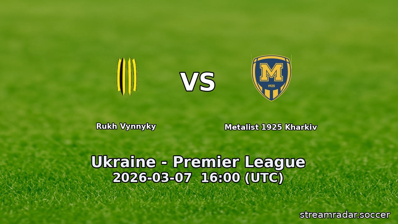 Rukh Vynnyky vs Metalist 1925 Kharkiv