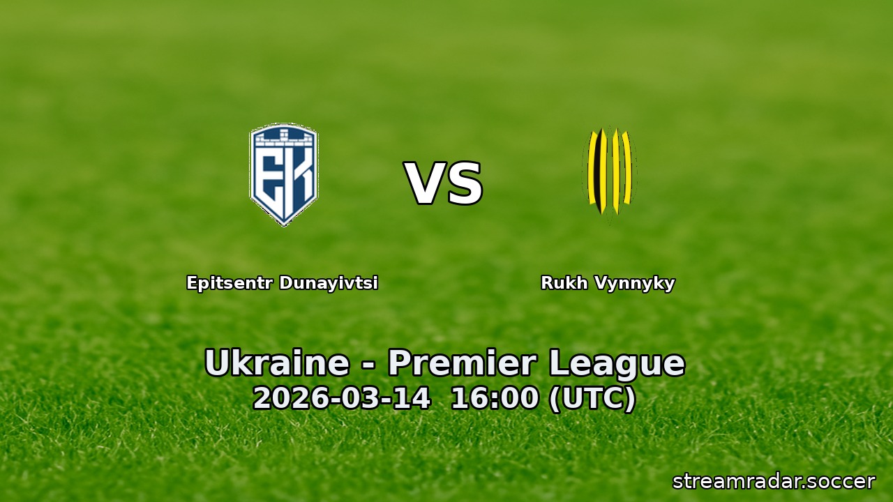 Epitsentr Dunayivtsi vs Rukh Vynnyky