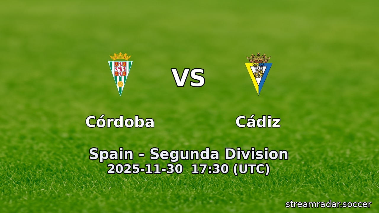 Córdoba vs Cádiz