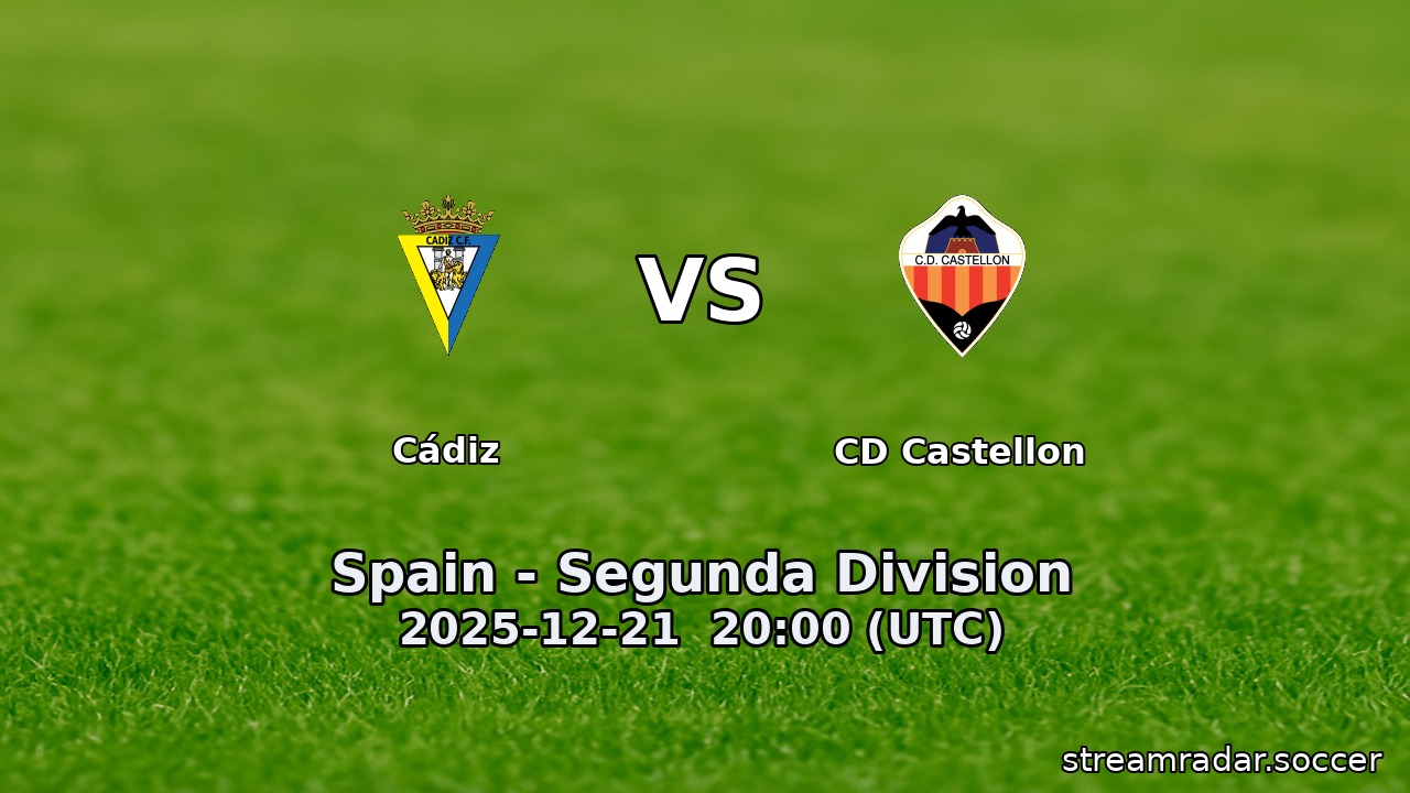 Cádiz vs CD Castellon