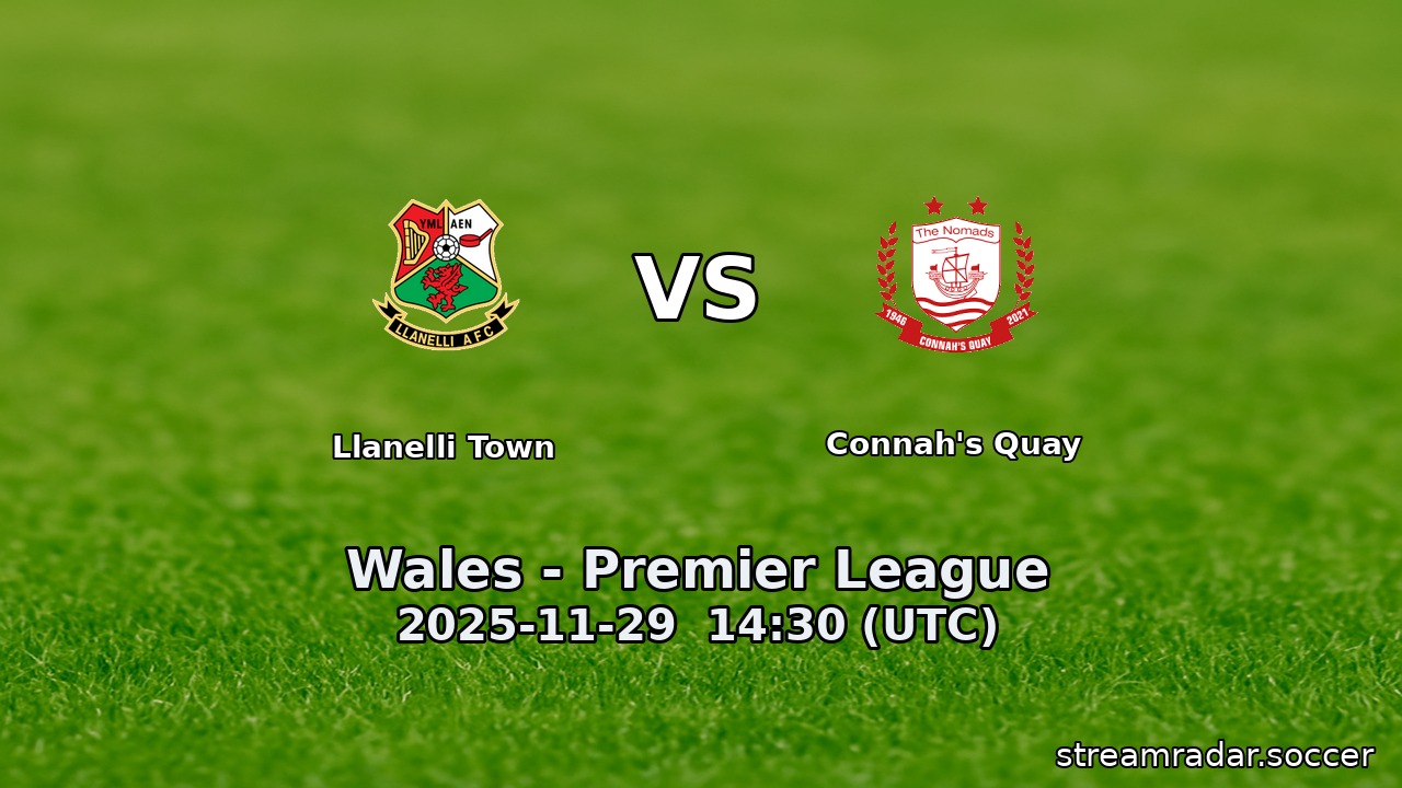 Llanelli Town vs Connah's Quay