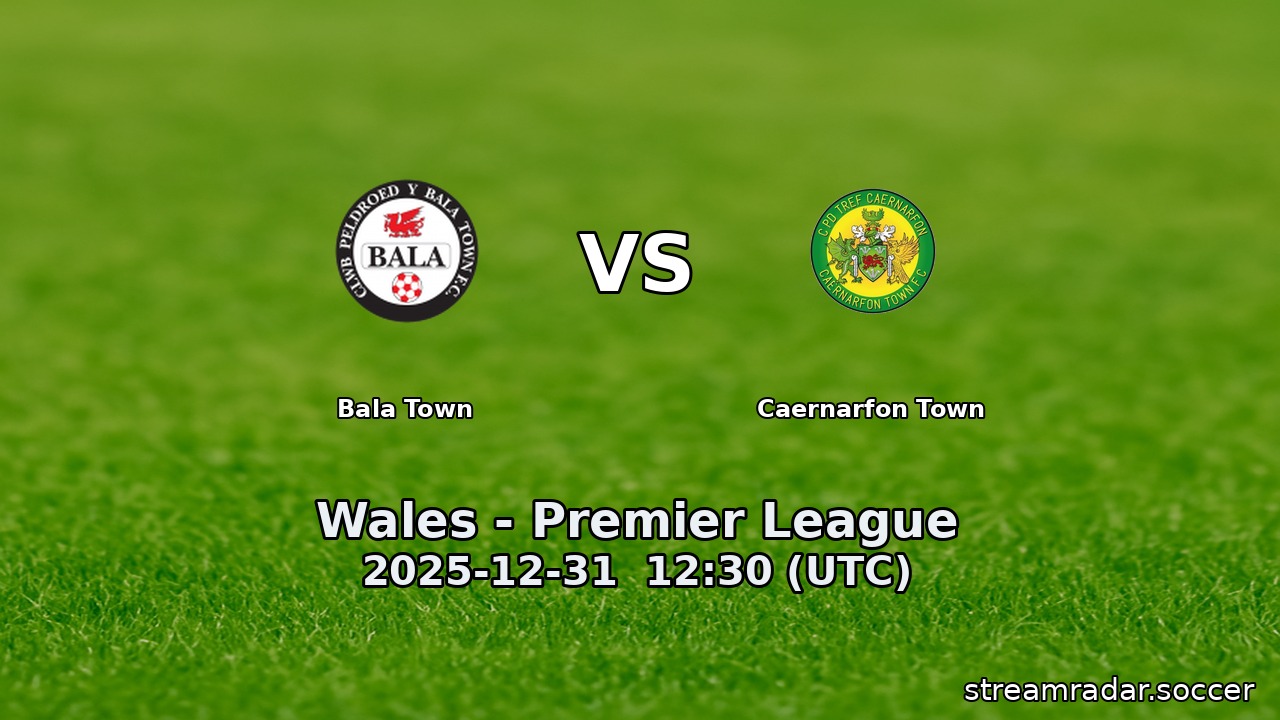 Bala Town vs Caernarfon Town