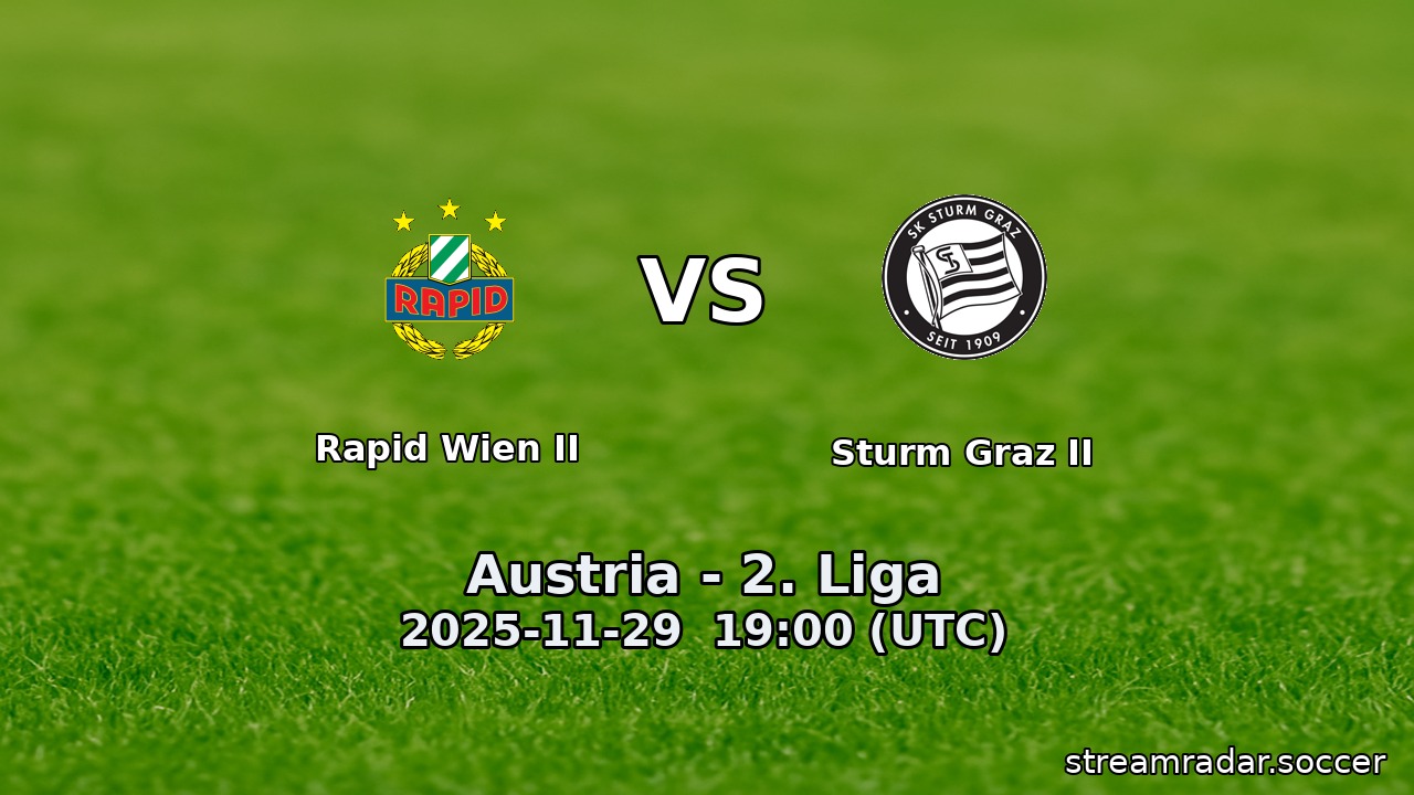 Rapid Wien II vs Sturm Graz II