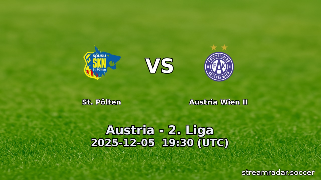 St. Pölten vs Austria Wien II