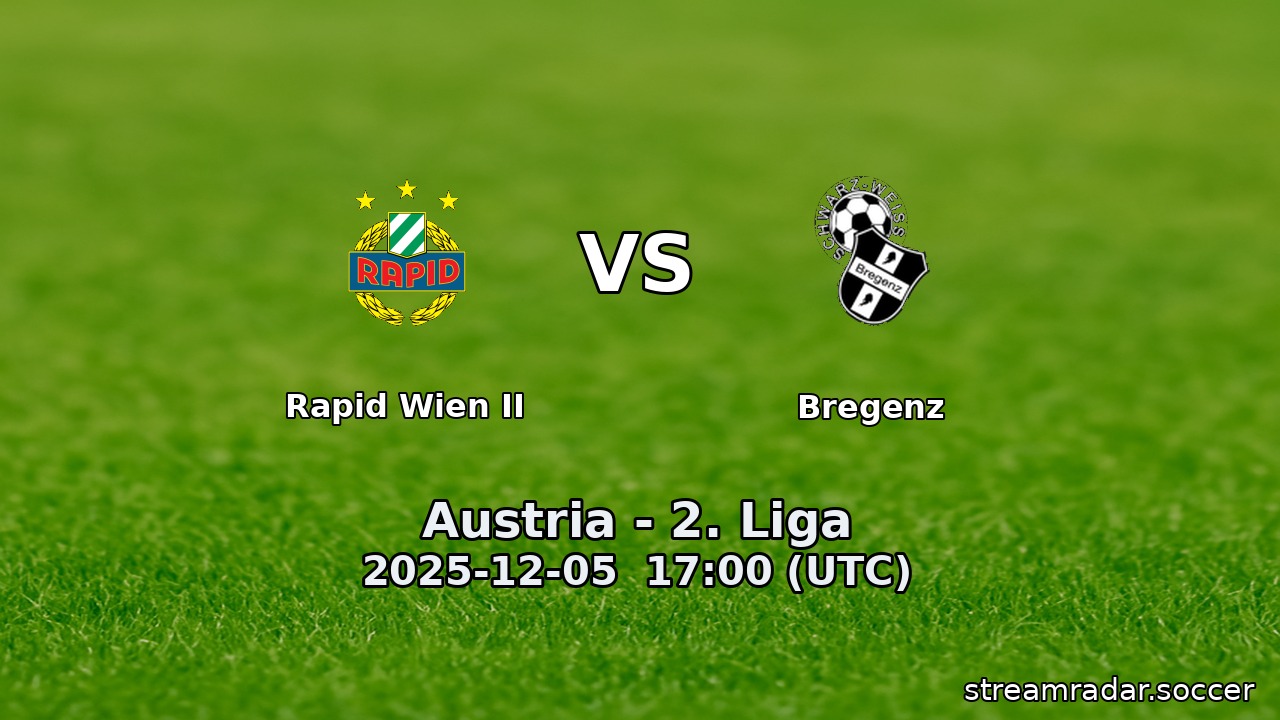 Rapid Wien II vs Bregenz