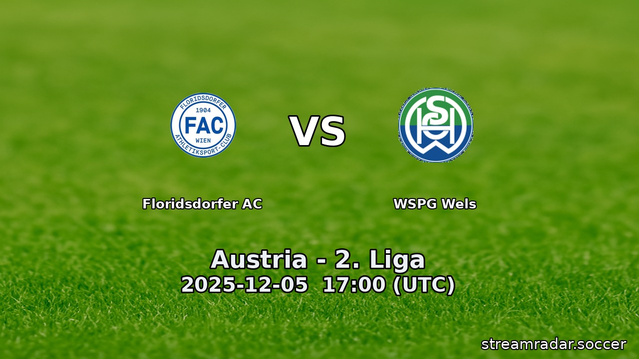 Floridsdorfer AC vs WSPG Wels