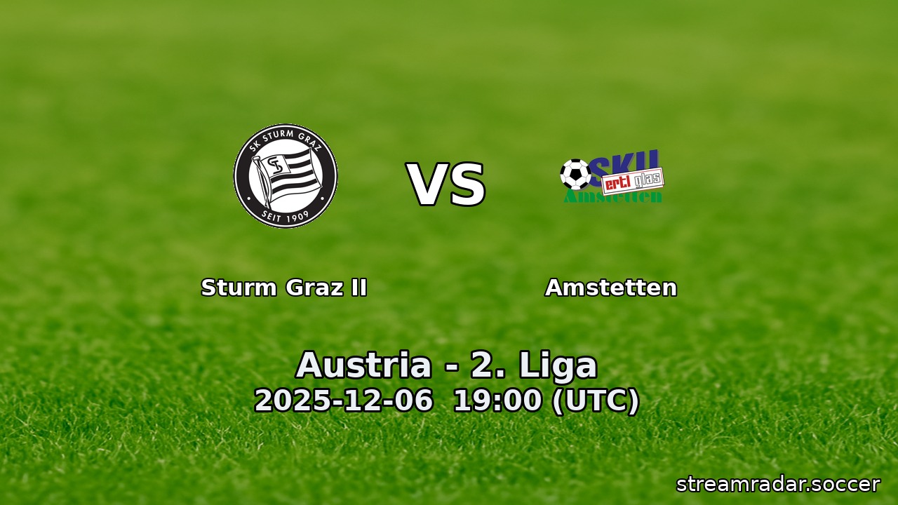 Sturm Graz II vs Amstetten