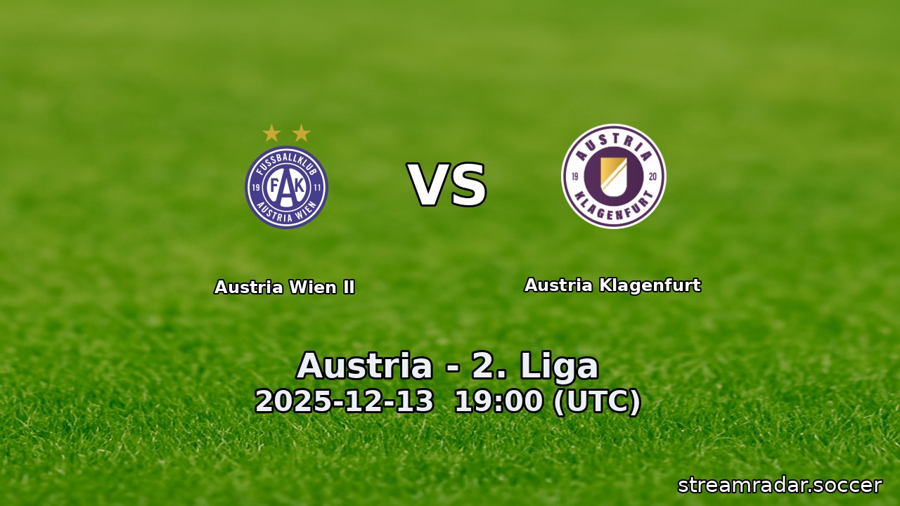 Austria Wien II vs Austria Klagenfurt
