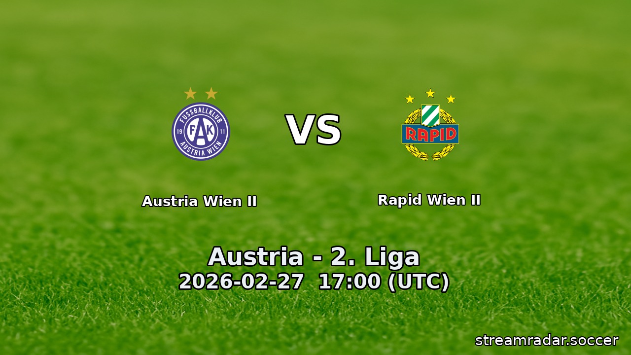 Austria Wien II vs Rapid Wien II