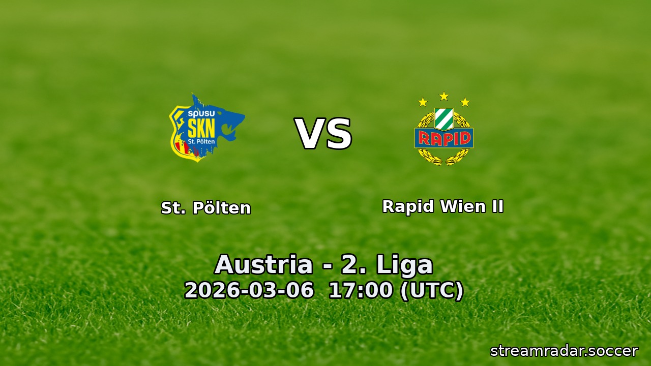 St. Pölten vs Rapid Wien II