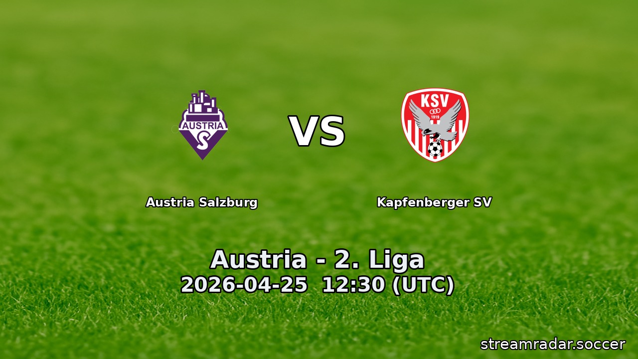 Austria Salzburg vs Kapfenberger SV