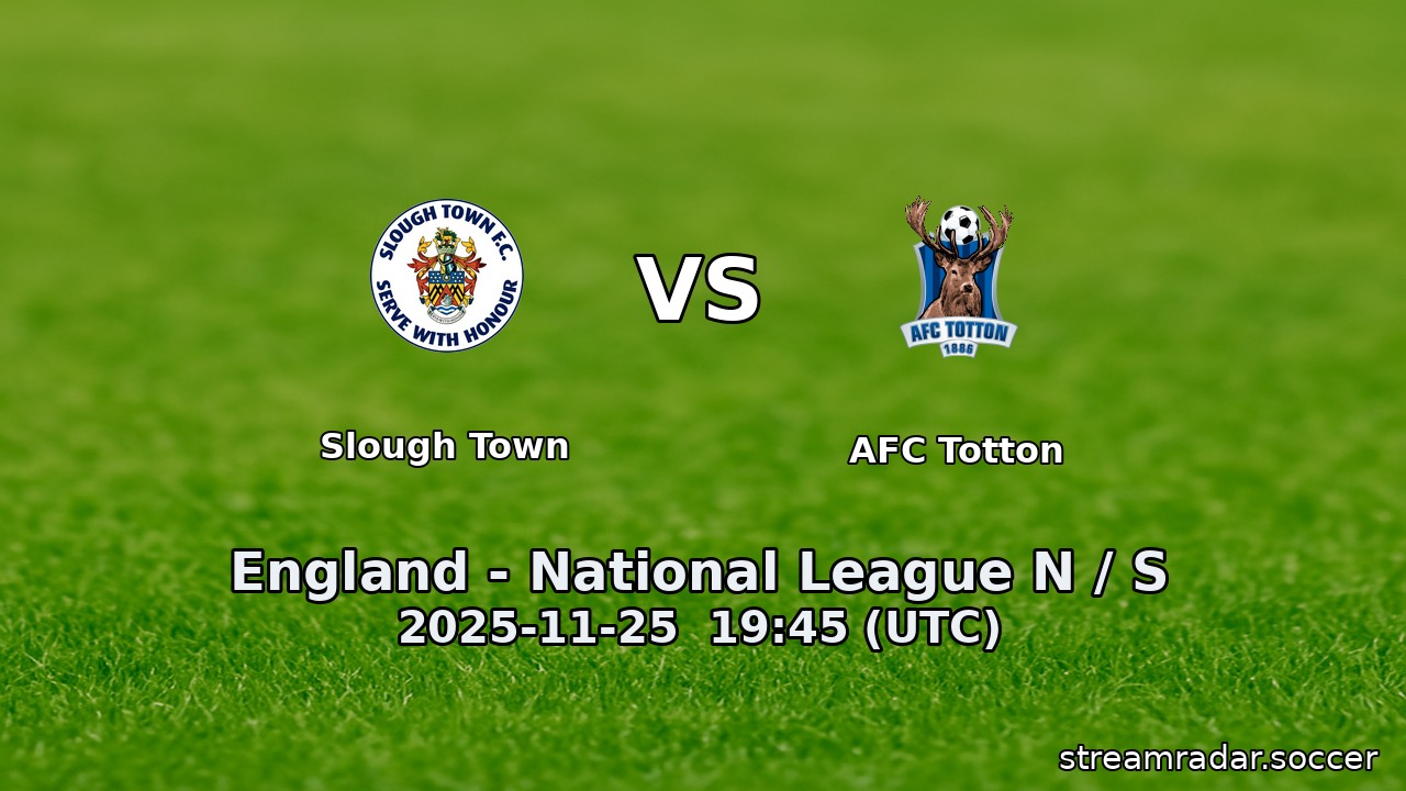 Slough Town vs AFC Totton