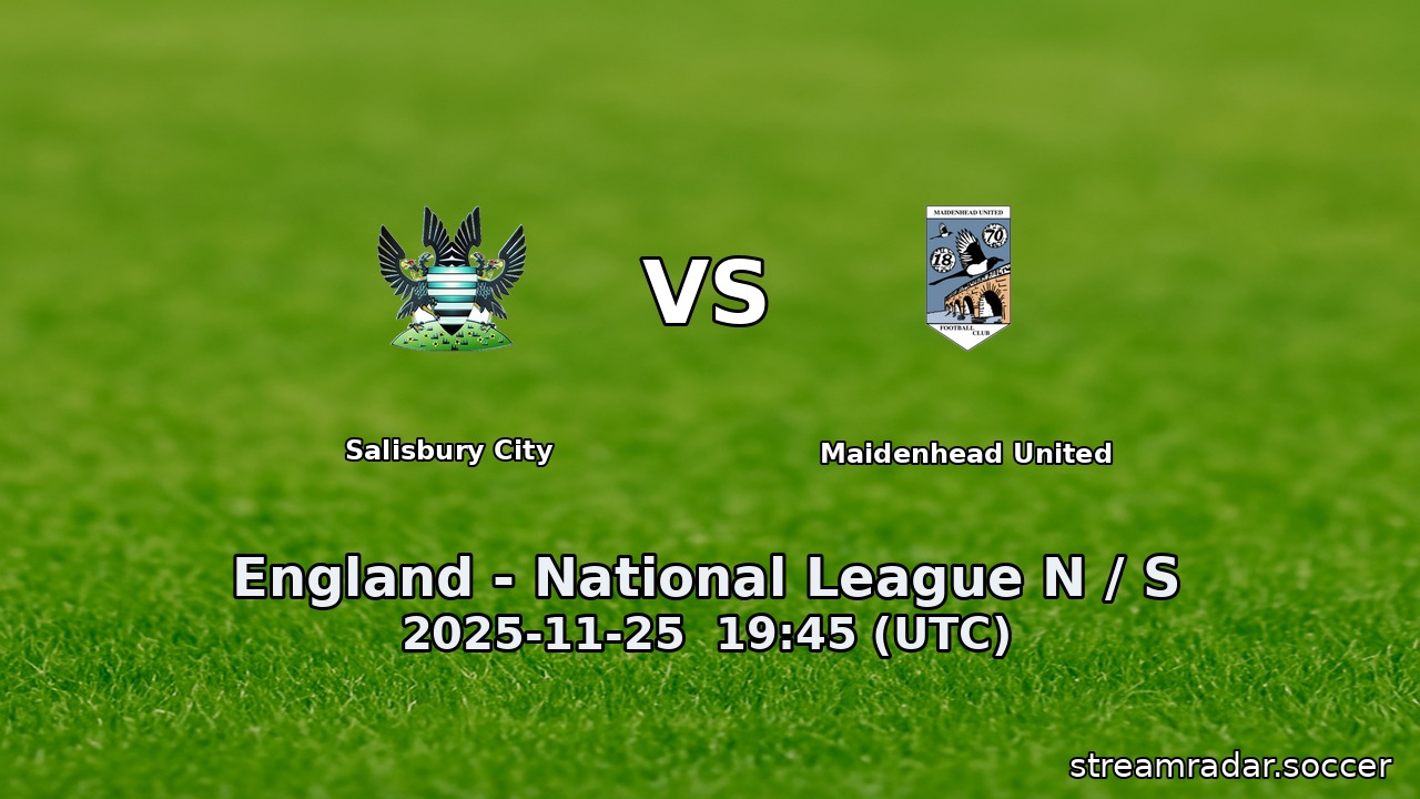 Salisbury City vs Maidenhead United