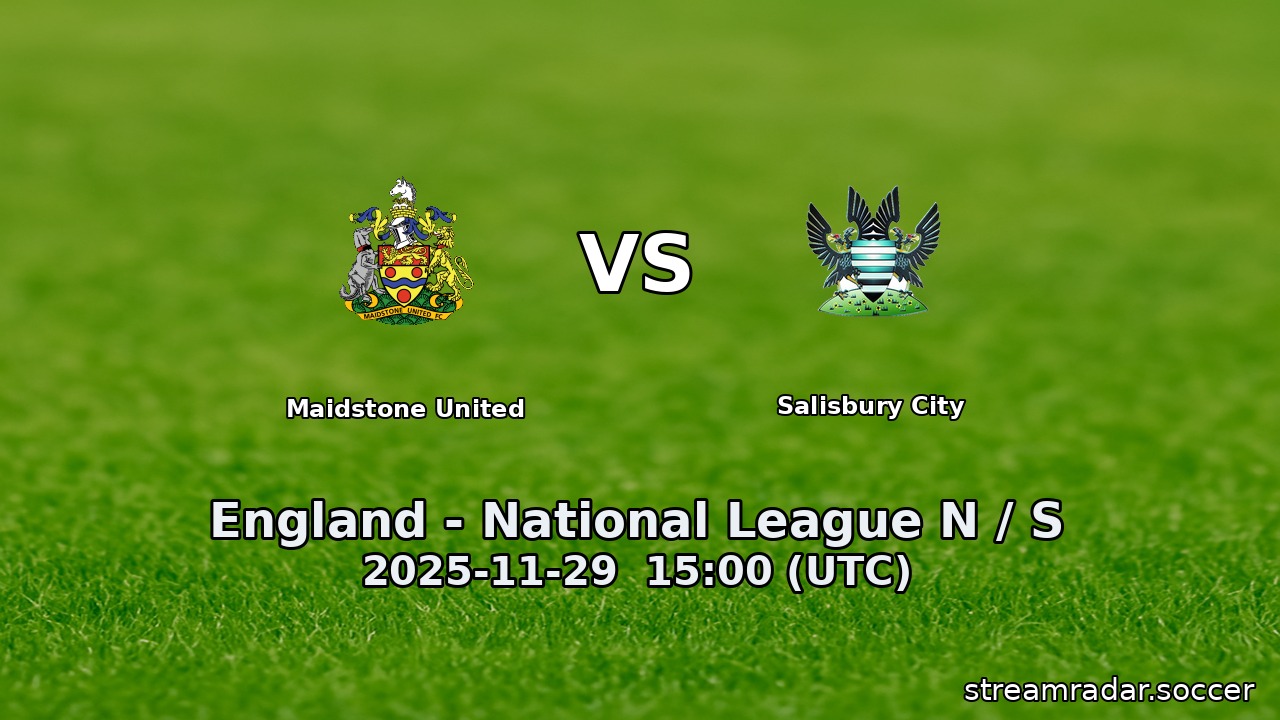 Maidstone United vs Salisbury City