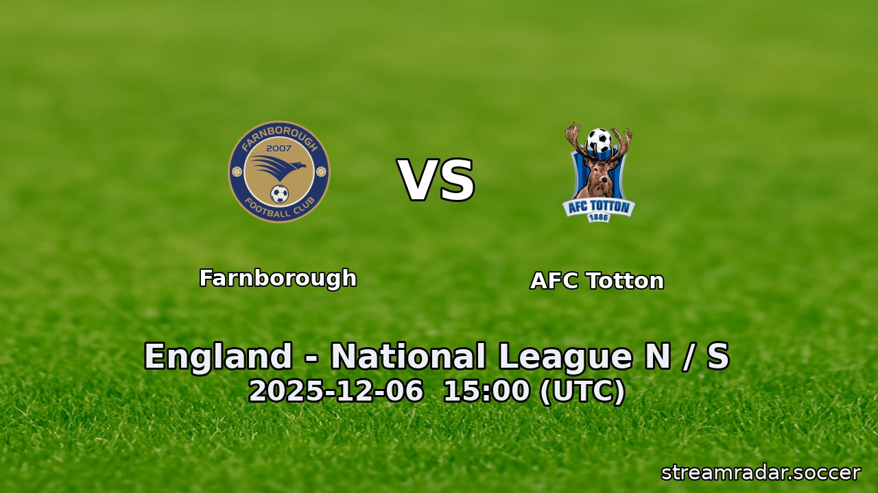 Farnborough vs AFC Totton