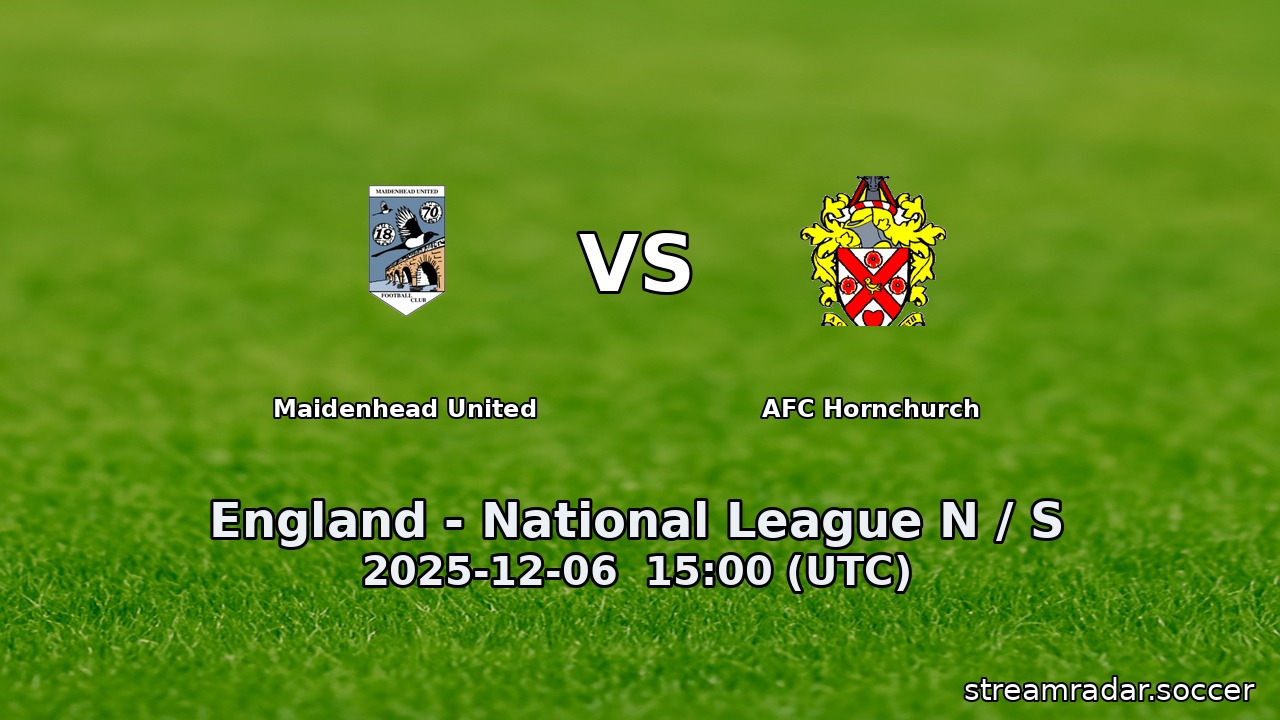 Maidenhead United vs AFC Hornchurch