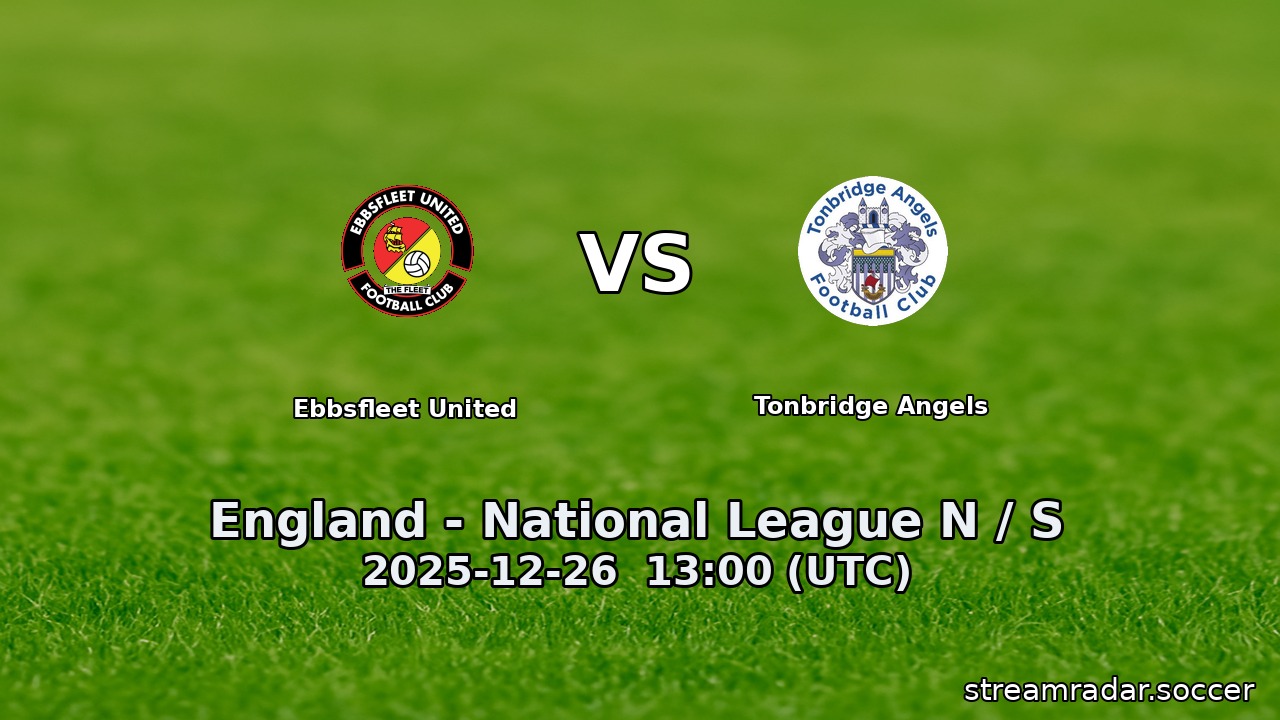 Ebbsfleet United vs Tonbridge Angels