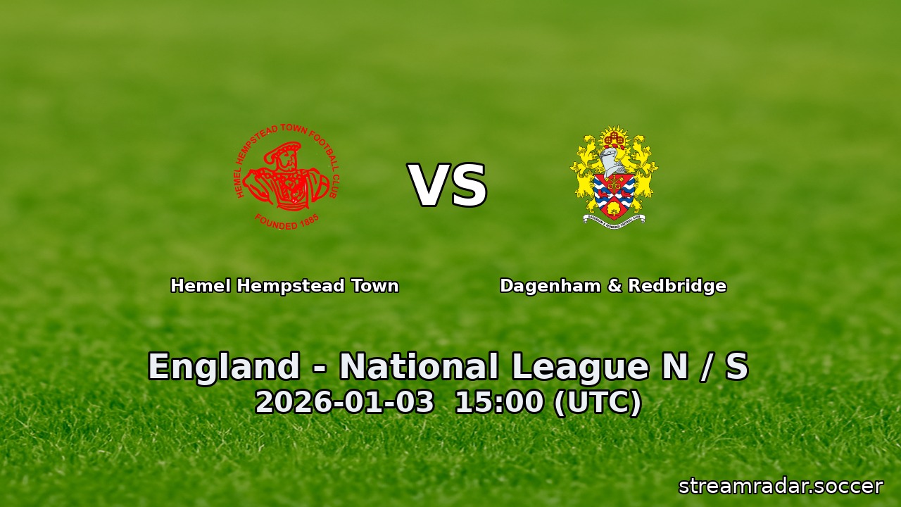 Hemel Hempstead Town vs Dagenham & Redbridge