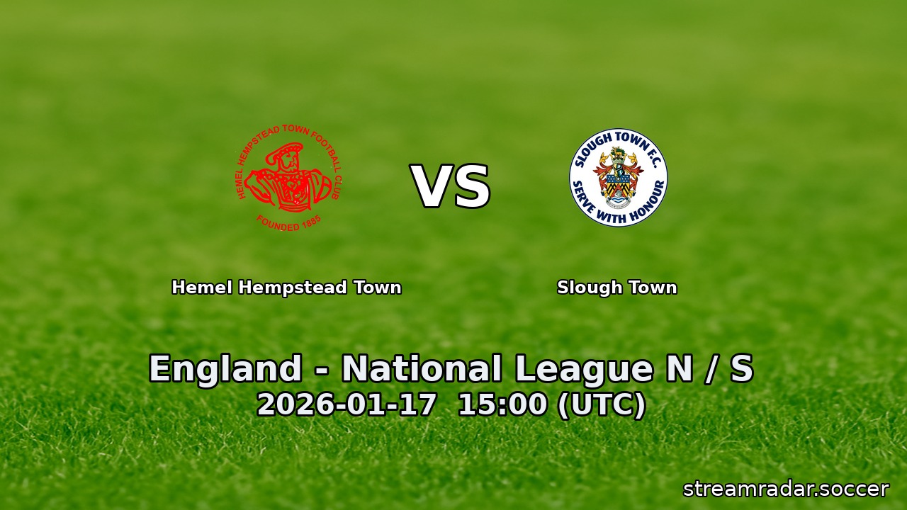 Hemel Hempstead Town vs Slough Town