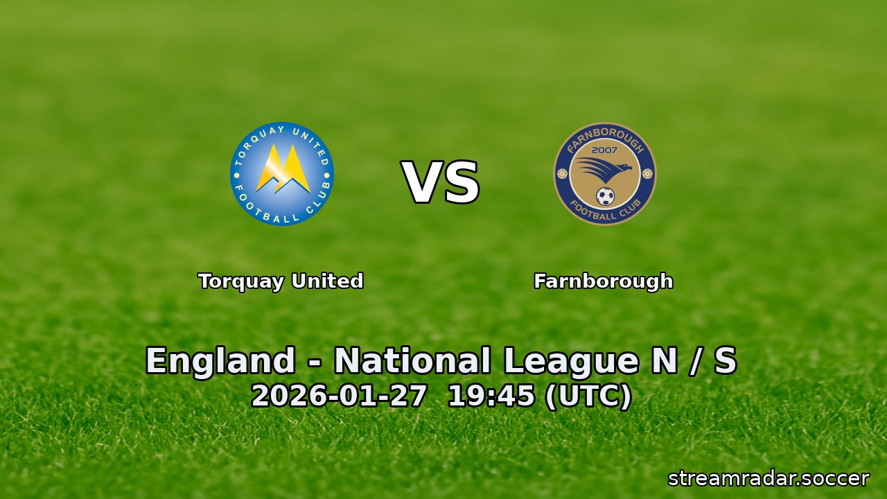 Torquay United vs Farnborough