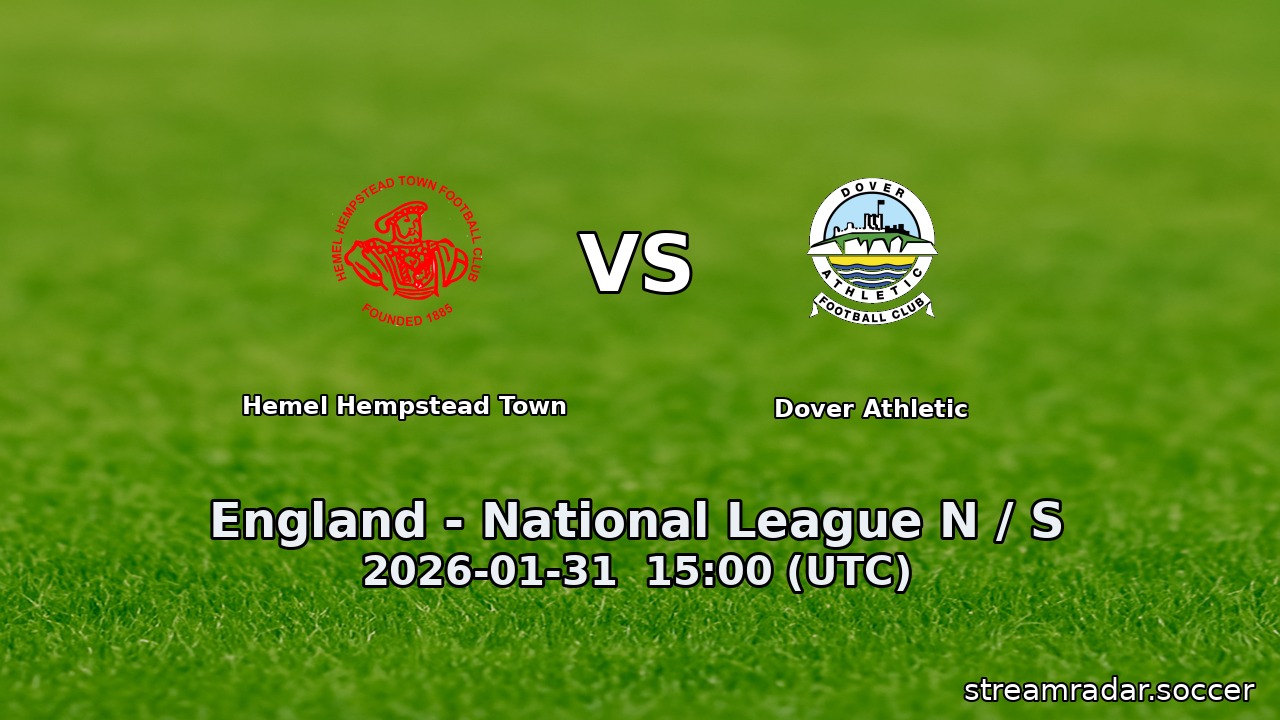 Hemel Hempstead Town vs Dover Athletic