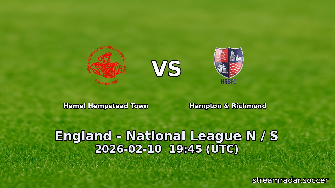 Hemel Hempstead Town vs Hampton & Richmond
