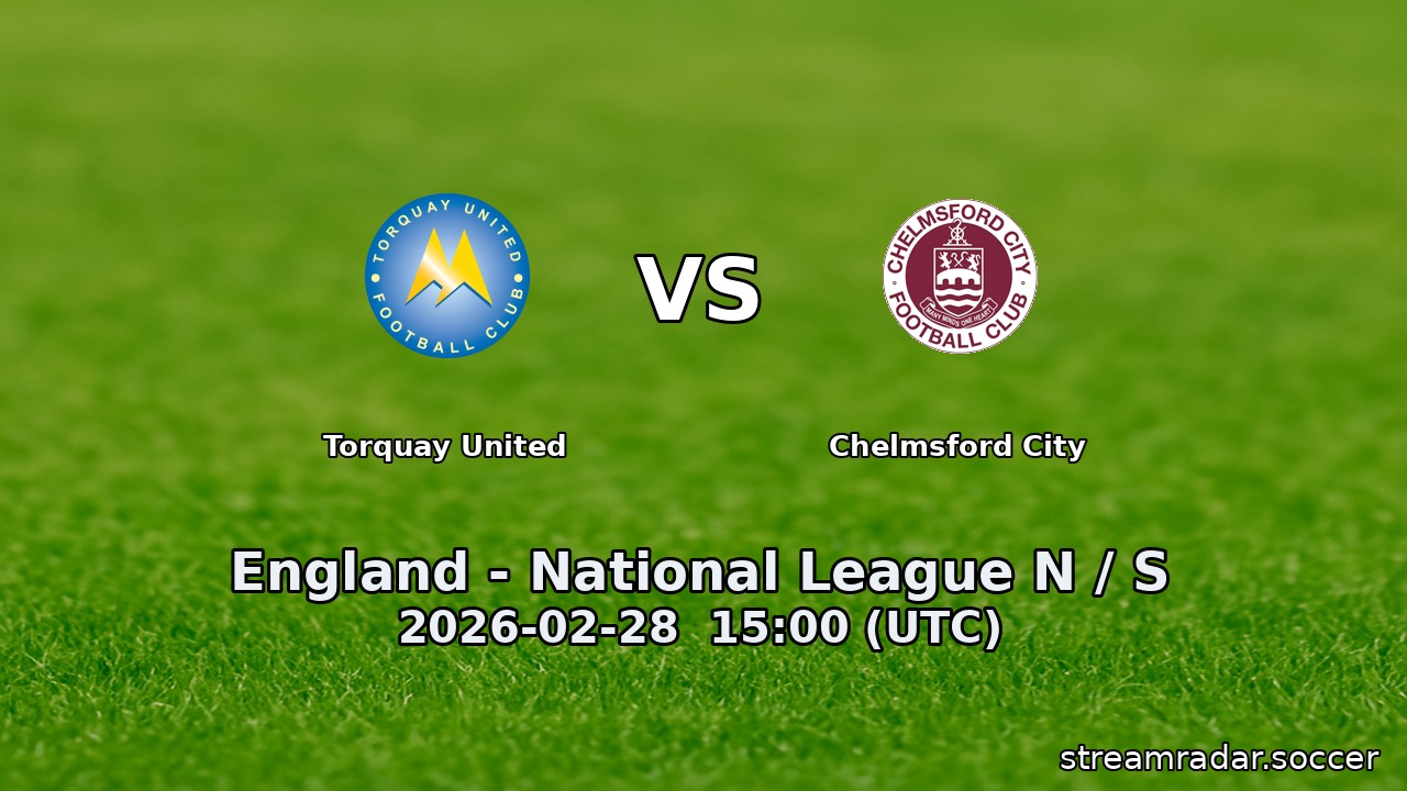 Torquay United vs Chelmsford City