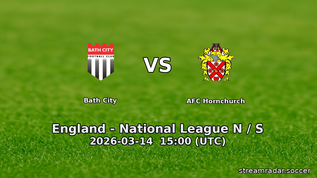 Bath City vs AFC Hornchurch