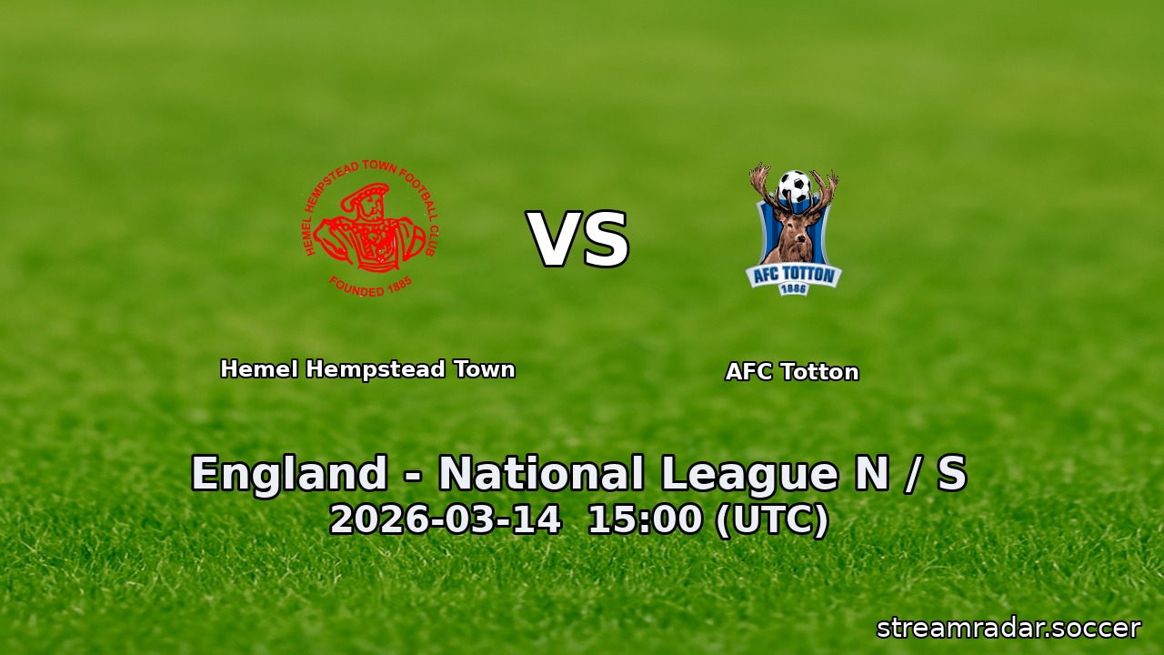 Hemel Hempstead Town vs AFC Totton