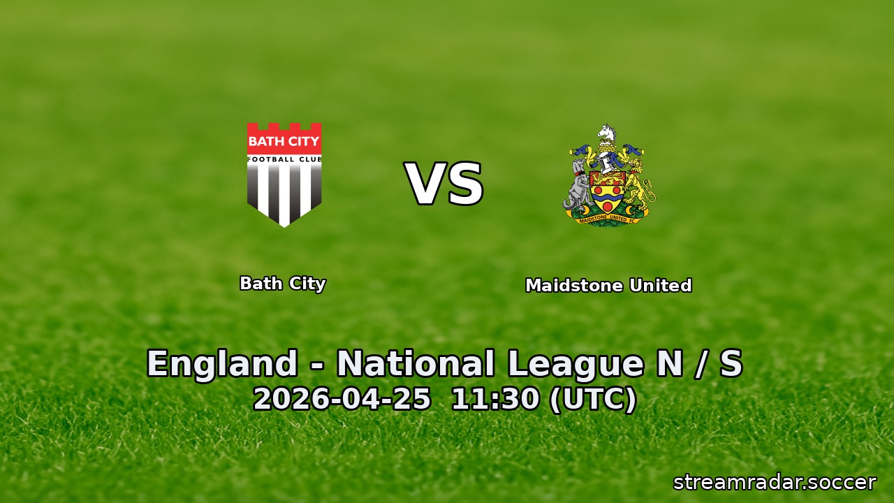Bath City vs Maidstone United