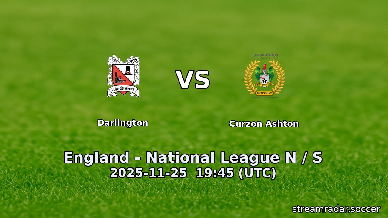 Darlington vs Curzon Ashton