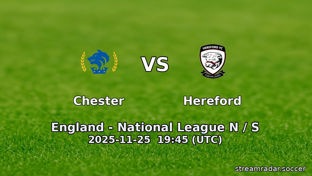 Chester vs Hereford