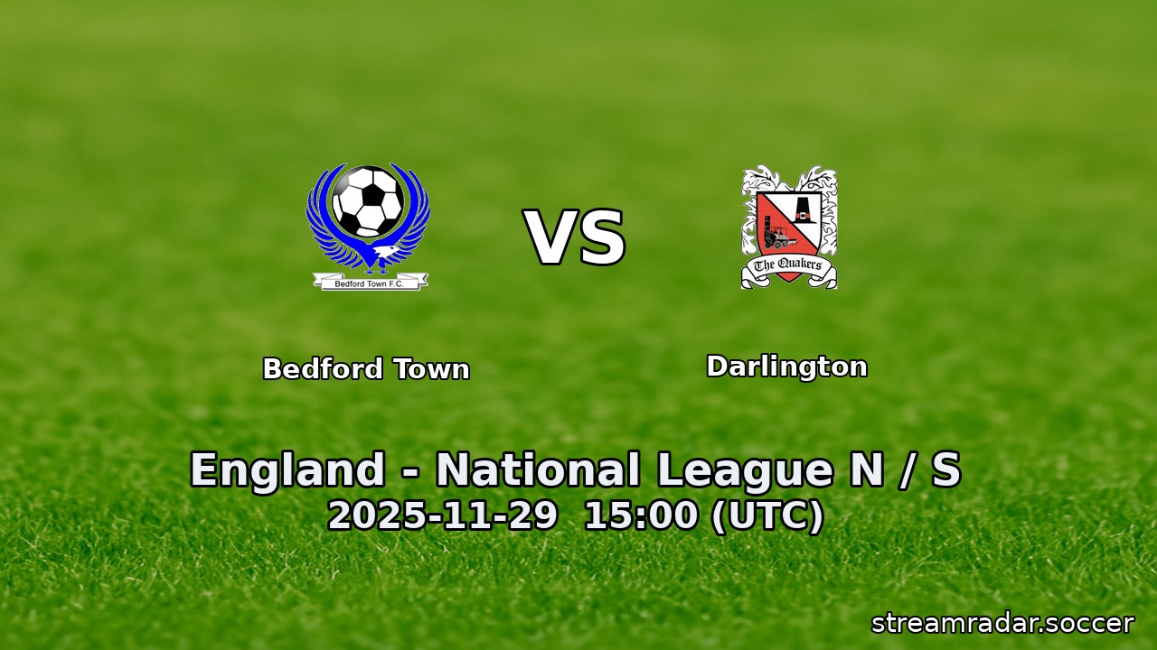 Bedford Town vs Darlington