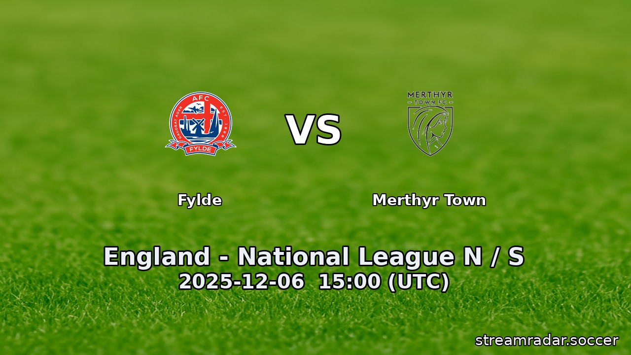 Fylde vs Merthyr Town