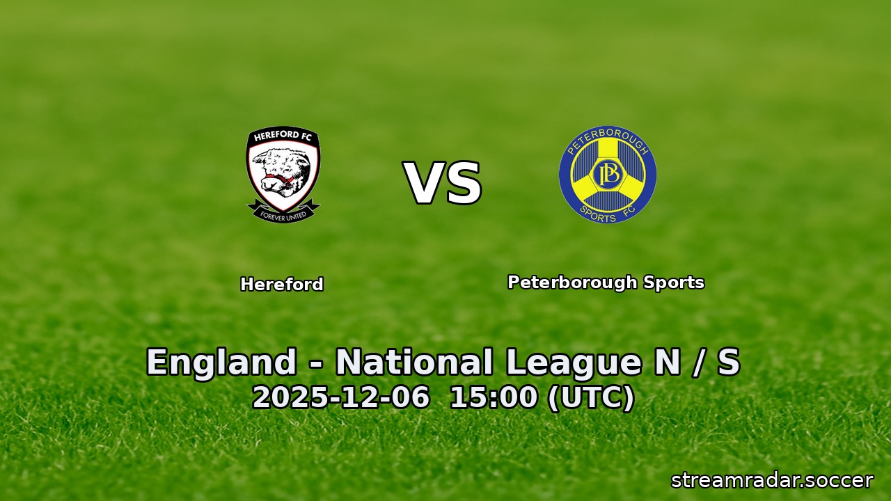 Peterborough Sports vs Hereford