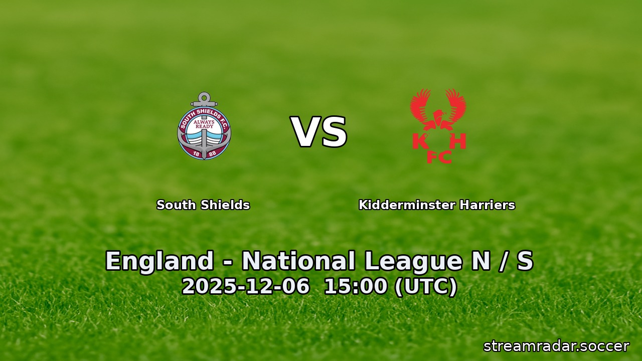 South Shields vs Kidderminster Harriers