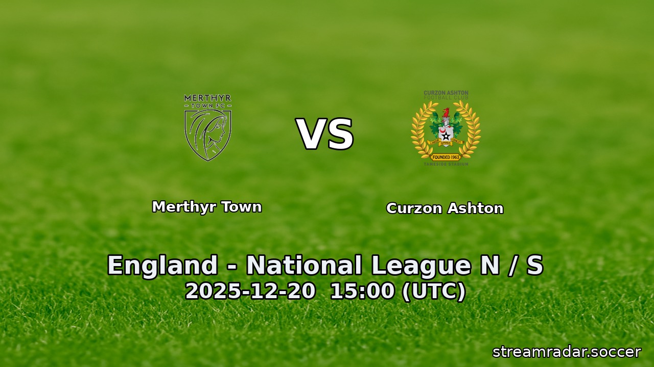 Merthyr Town vs Curzon Ashton