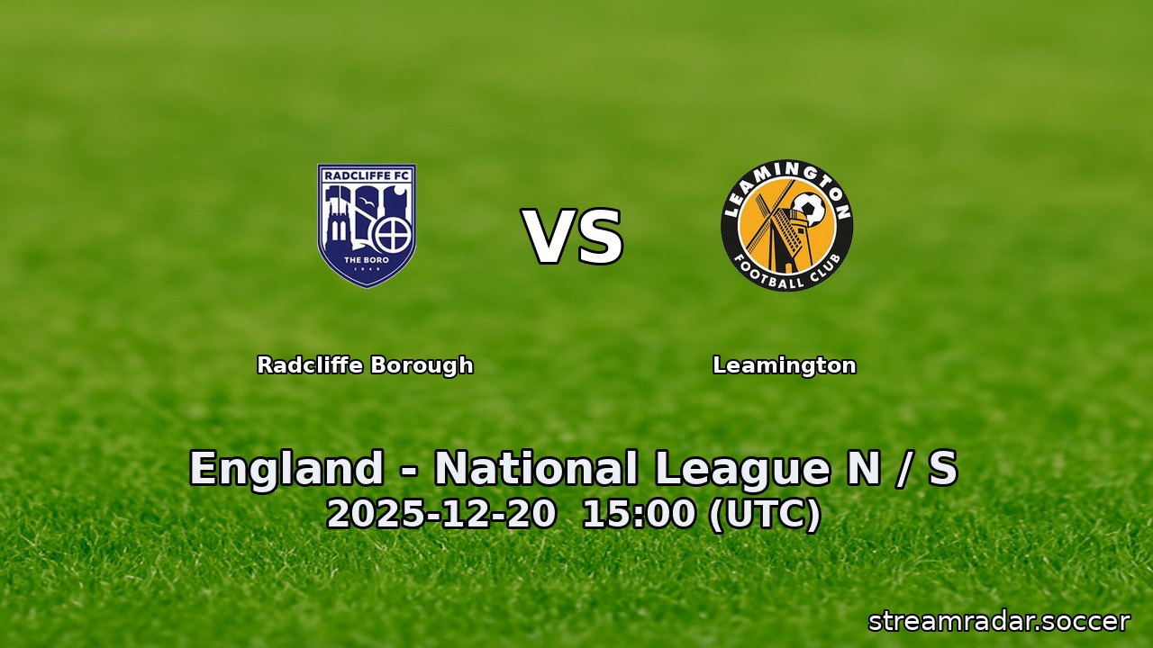 Radcliffe Borough vs Leamington