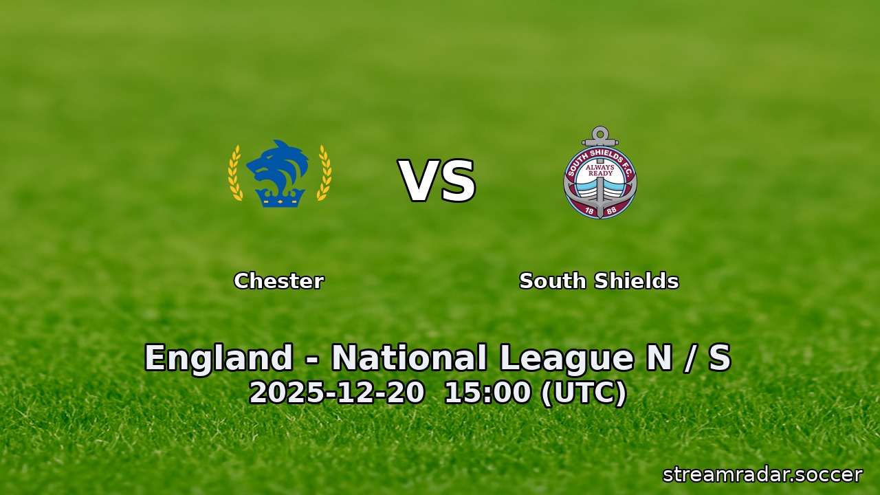 Chester vs South Shields