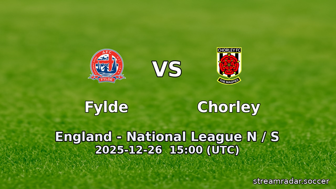 Fylde vs Chorley
