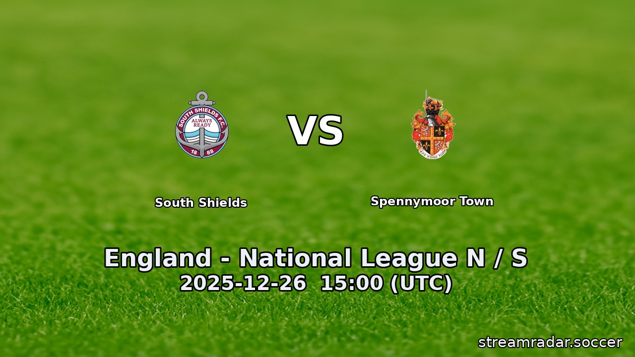 South Shields vs Spennymoor Town