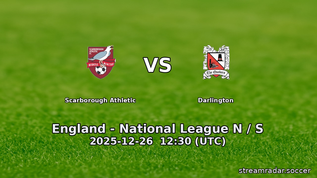 Scarborough Athletic vs Darlington