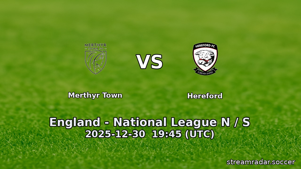 Merthyr Town vs Hereford