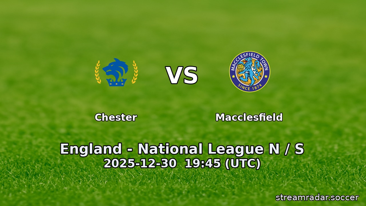 Chester vs Macclesfield