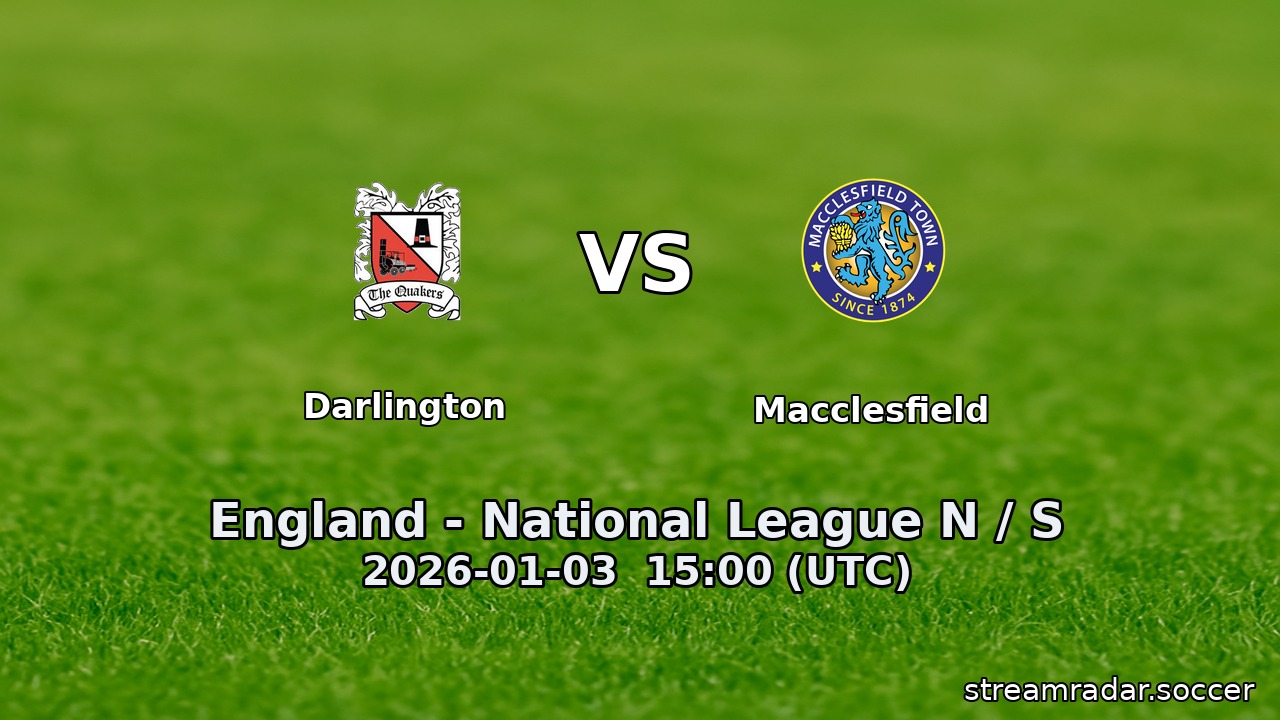 Darlington vs Macclesfield