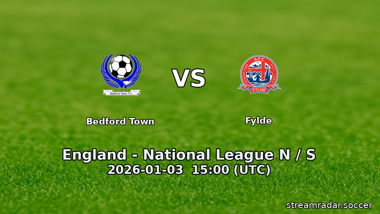 Bedford Town vs Fylde