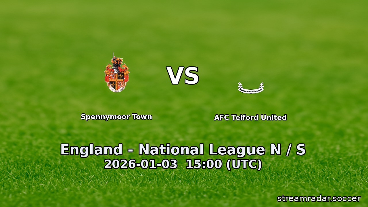 Spennymoor Town vs AFC Telford United