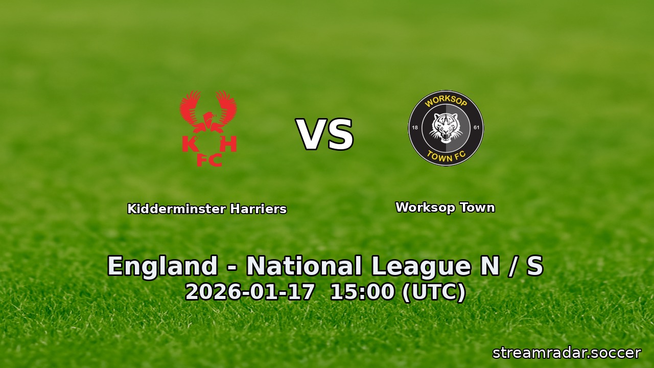 Kidderminster Harriers vs Worksop Town
