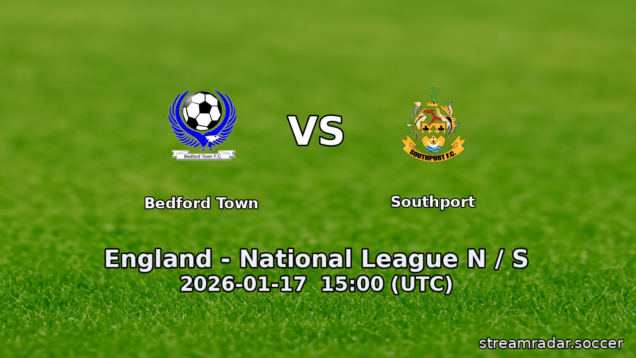 Bedford Town vs Southport